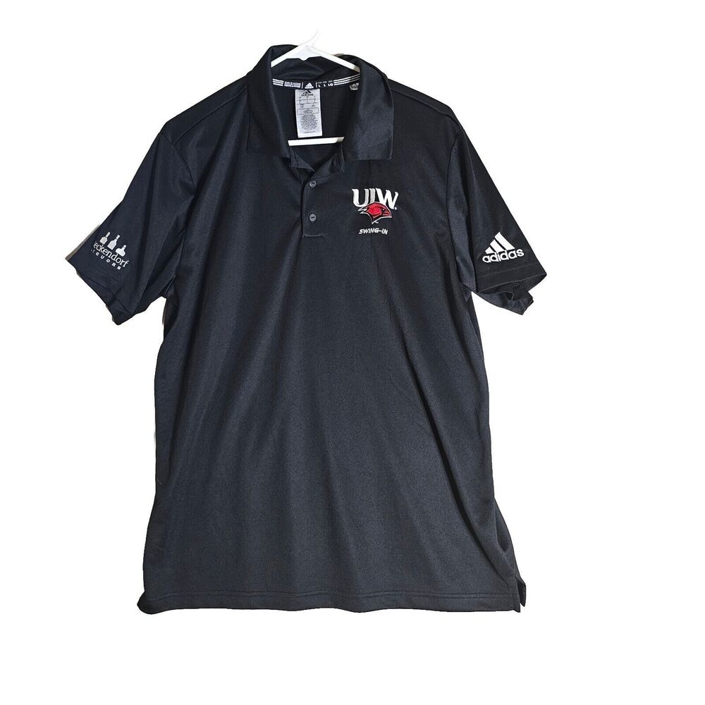 UIW Incarnate Word Cardinals BLK Sponsored Swing-In Golf Polo Shirt Mens LG